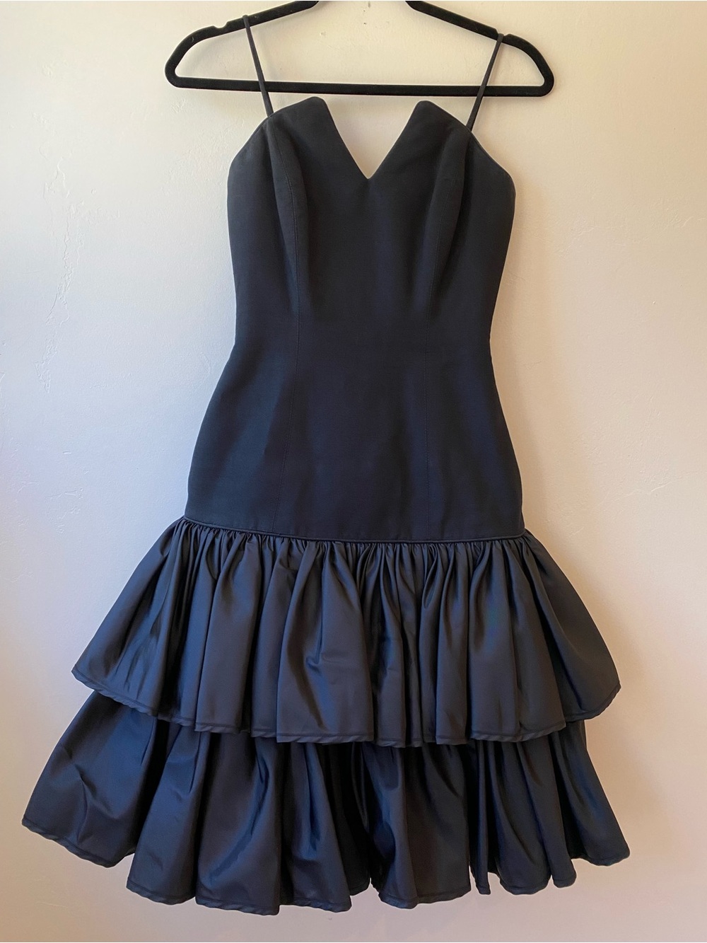 Vintage 80s Barboglio Cristina + Jan Ruffle Cocktail Party Dress